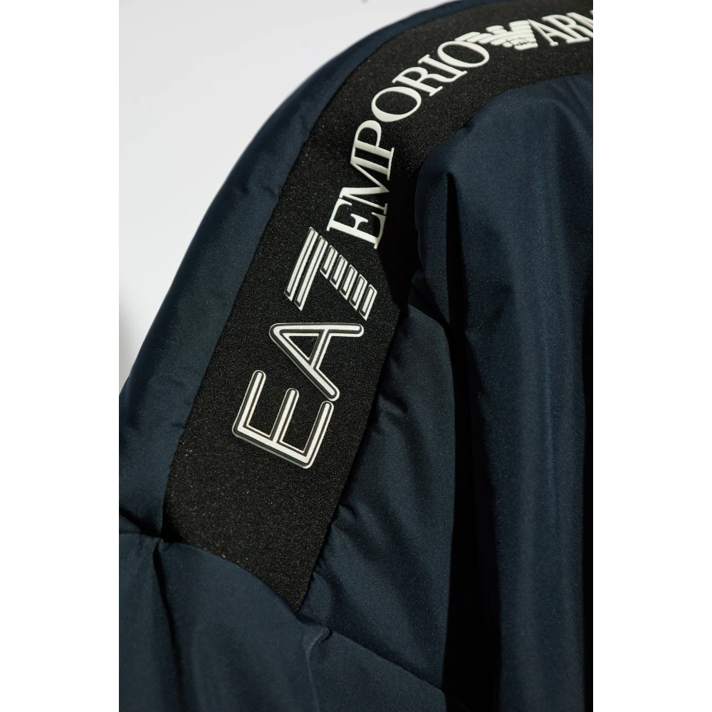 Emporio Armani EA7 Gewatteerde jas met logo Blue Heren