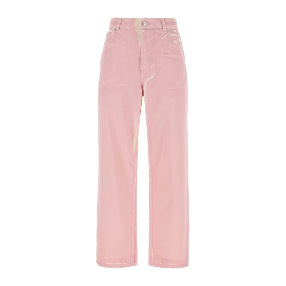 Marni Women's Pink Straight Fit Jeans, Xs, Wide-Leg Jeans