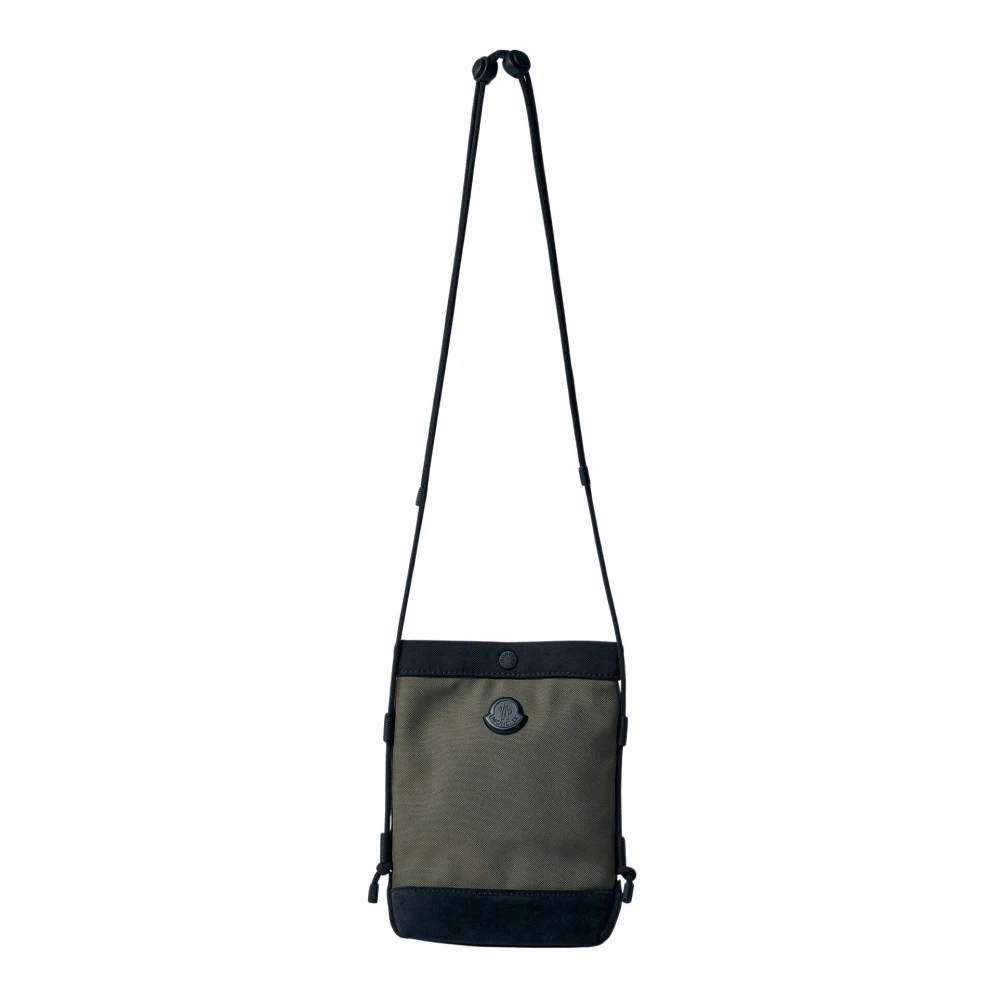 Moncler Nylon Crossbody Telefoonhoesje Pouch Beige Heren