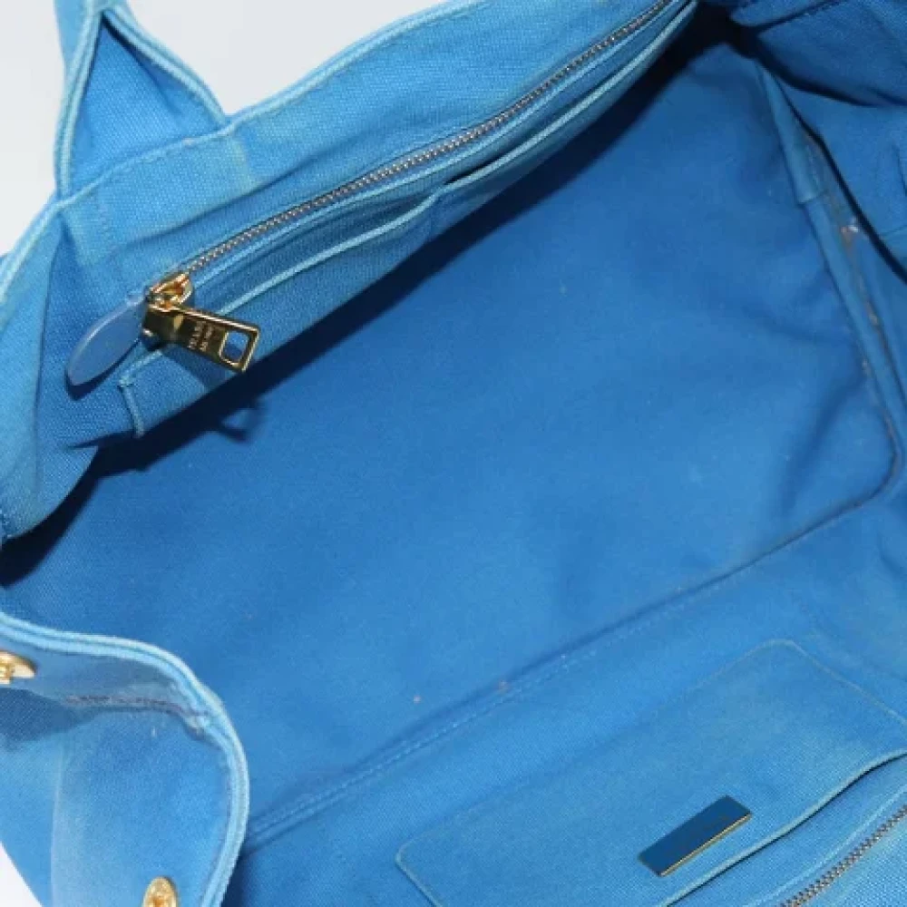 Prada Vintage Pre-owned Canvas totes Blue Dames