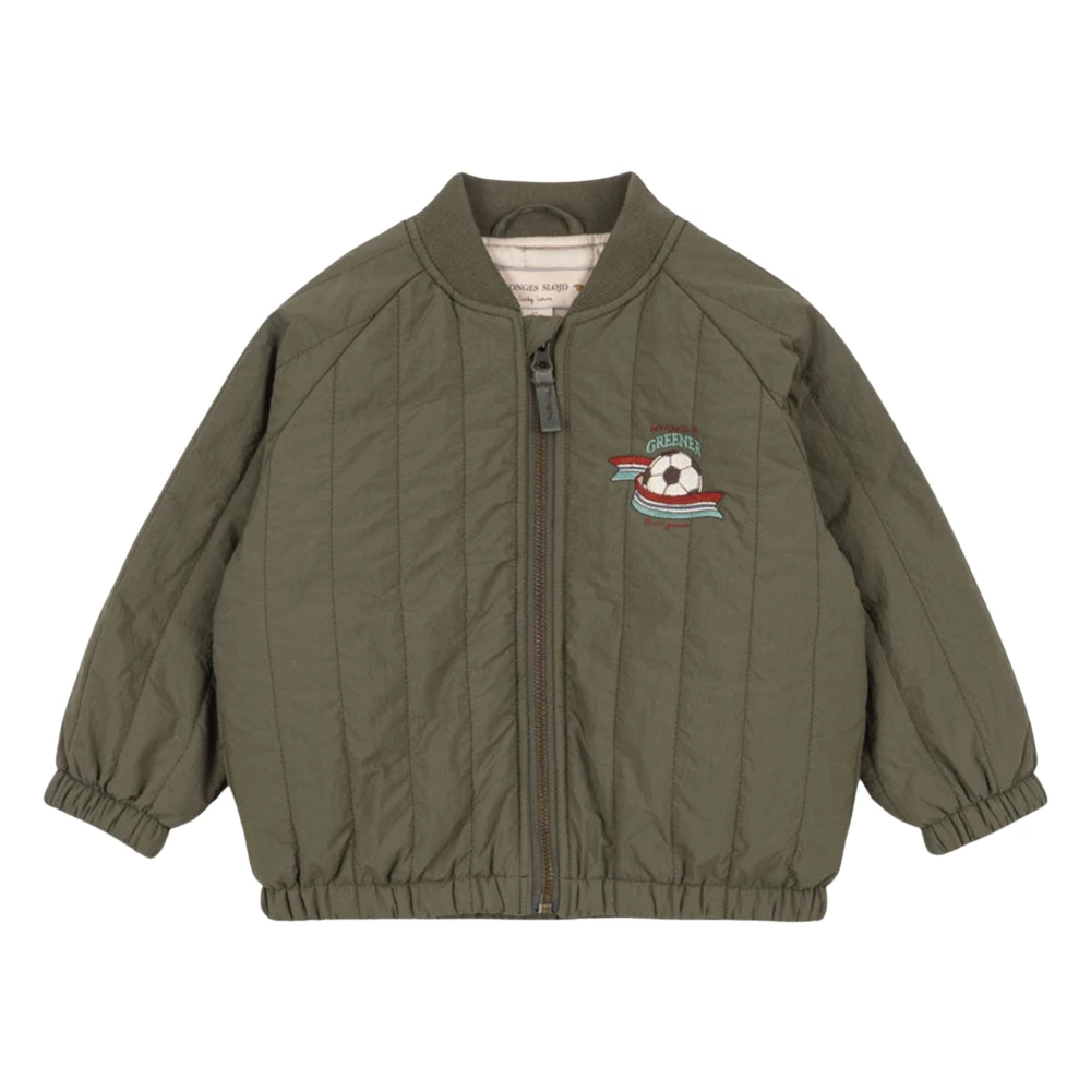 Konges Sløjd Green Juno Bomber Jacket - Unisex - Kids Sport Jackets - 3 Y - Kids