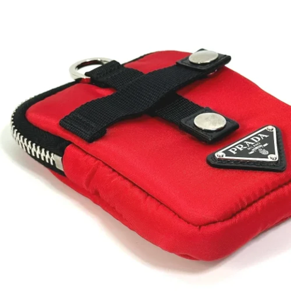 Prada Vintage Pre-owned Fabric prada-bags Red Heren