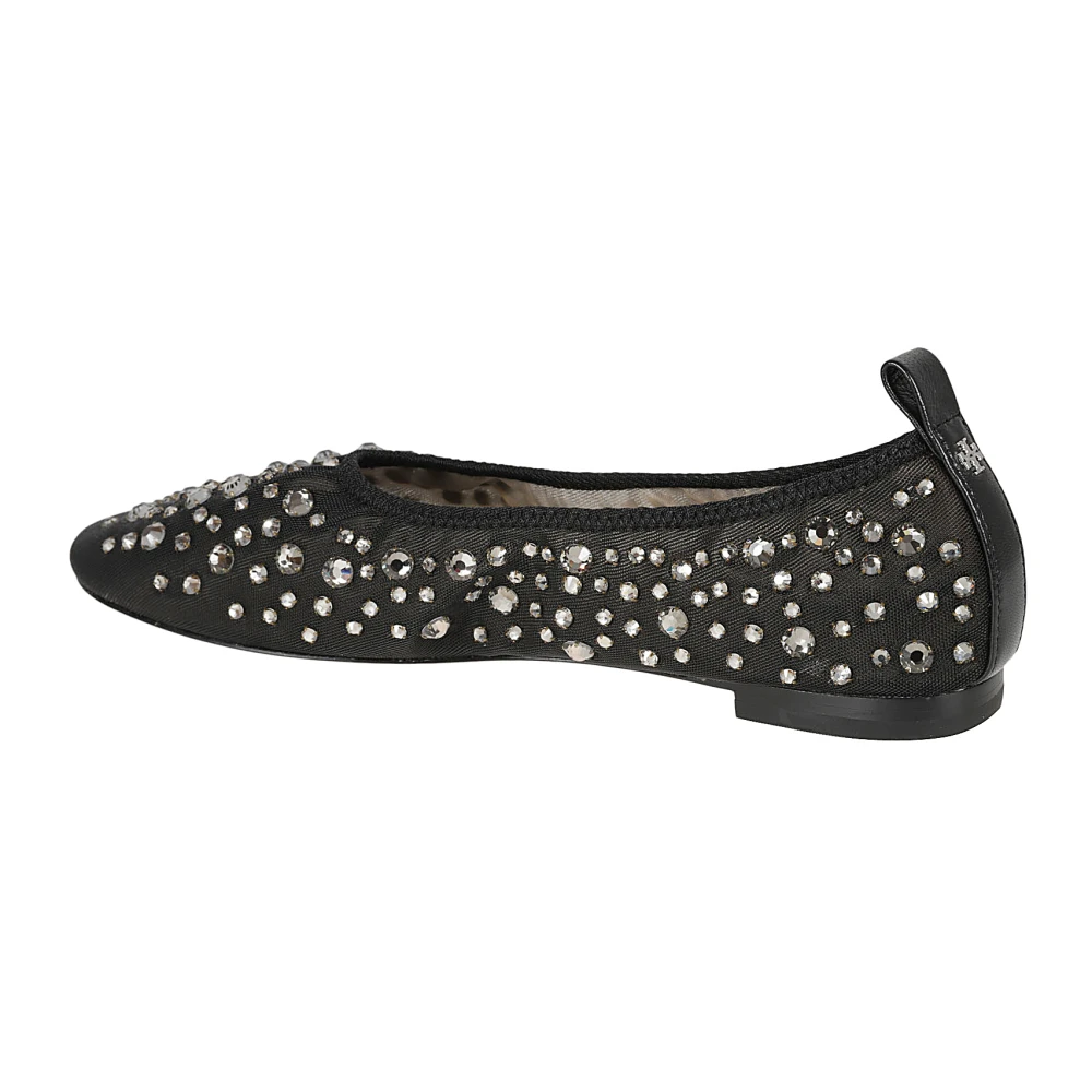 TORY BURCH Zwarte Crystal Ballet Flats Black Dames