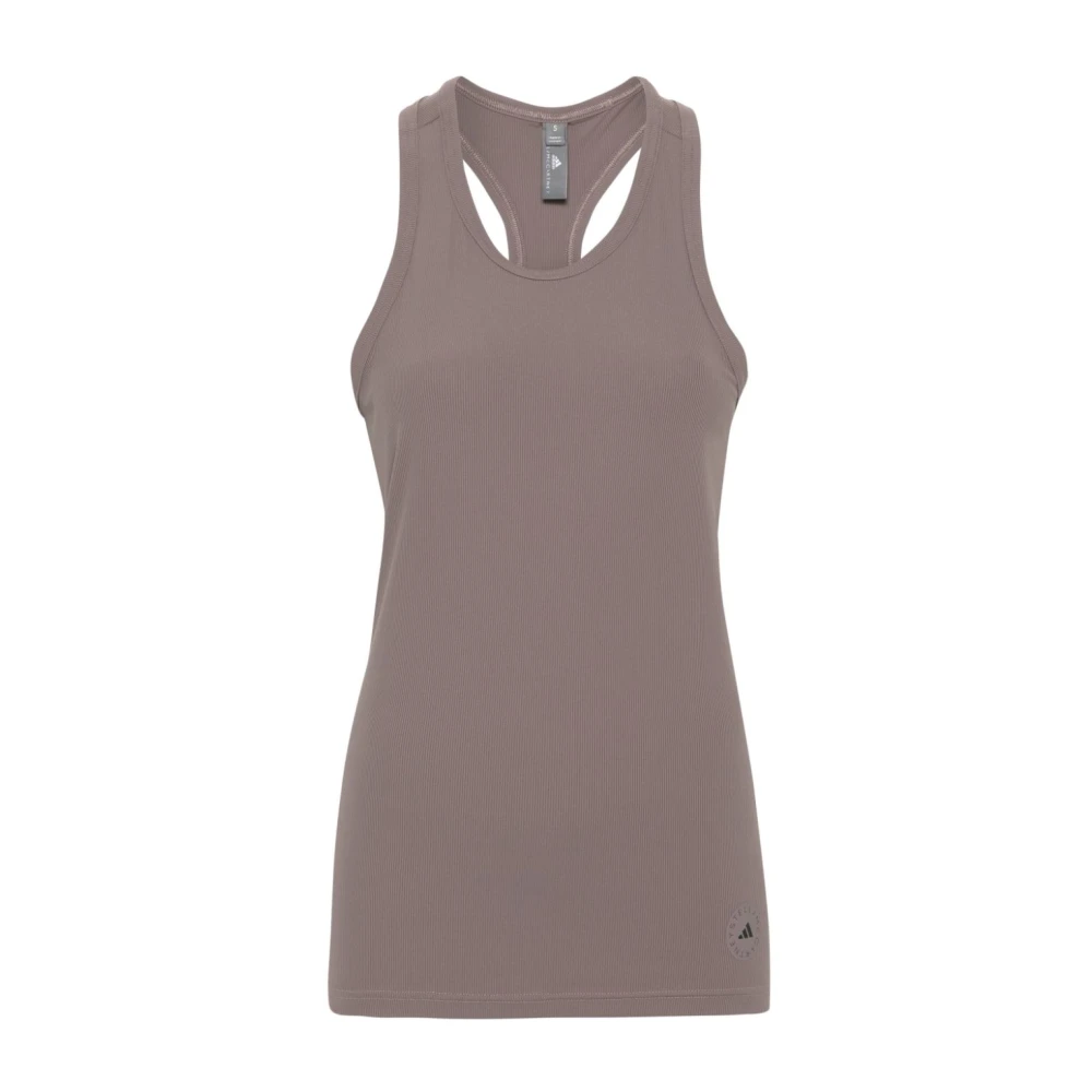 Adidas by stella mccartney Rib Tanktop voor Actieve Vrouwen Pink Dames