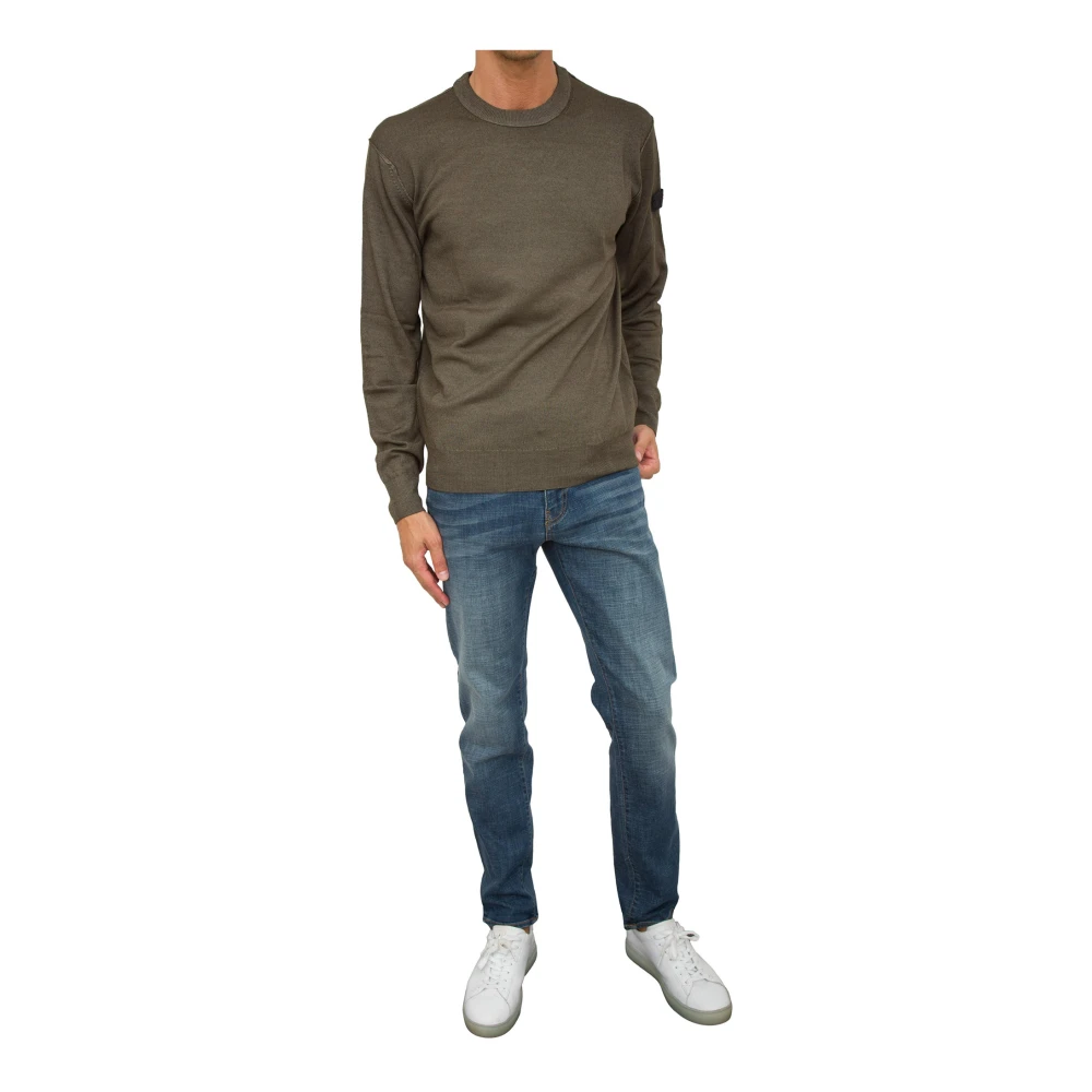Peuterey Groene Crew Neck Wollen Trui Green Heren