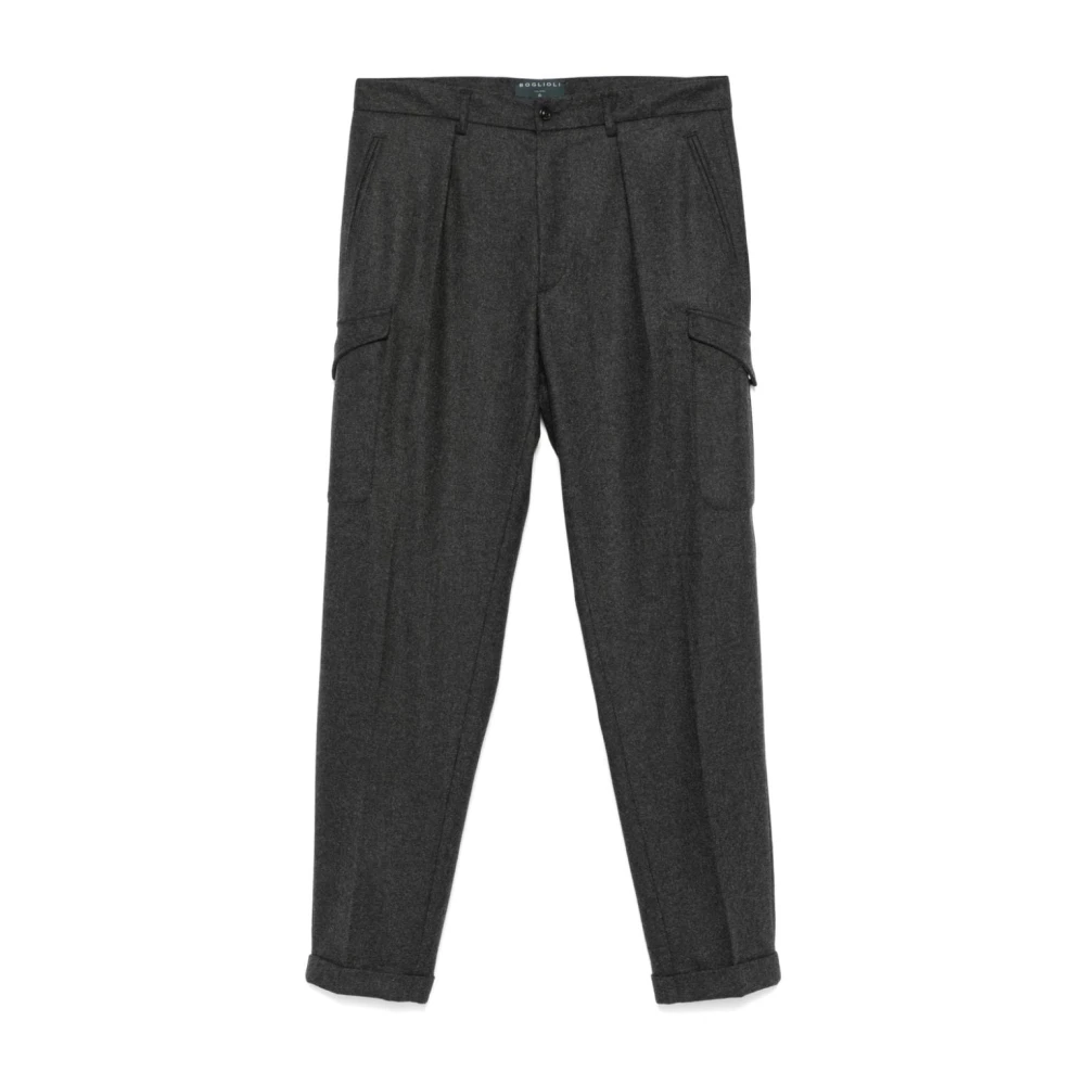 Boglioli Klassieke zwarte broek voor heren Black Heren