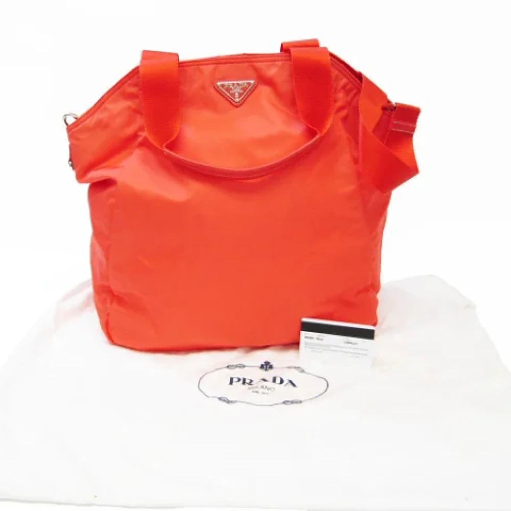 Prada Vintage Pre-owned Fabric totes Orange Dames