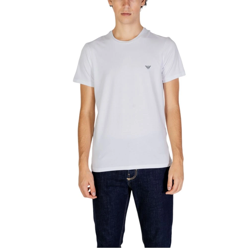 Emporio Armani Modal T-shirt Mannen Herfst Winter Collectie White Heren