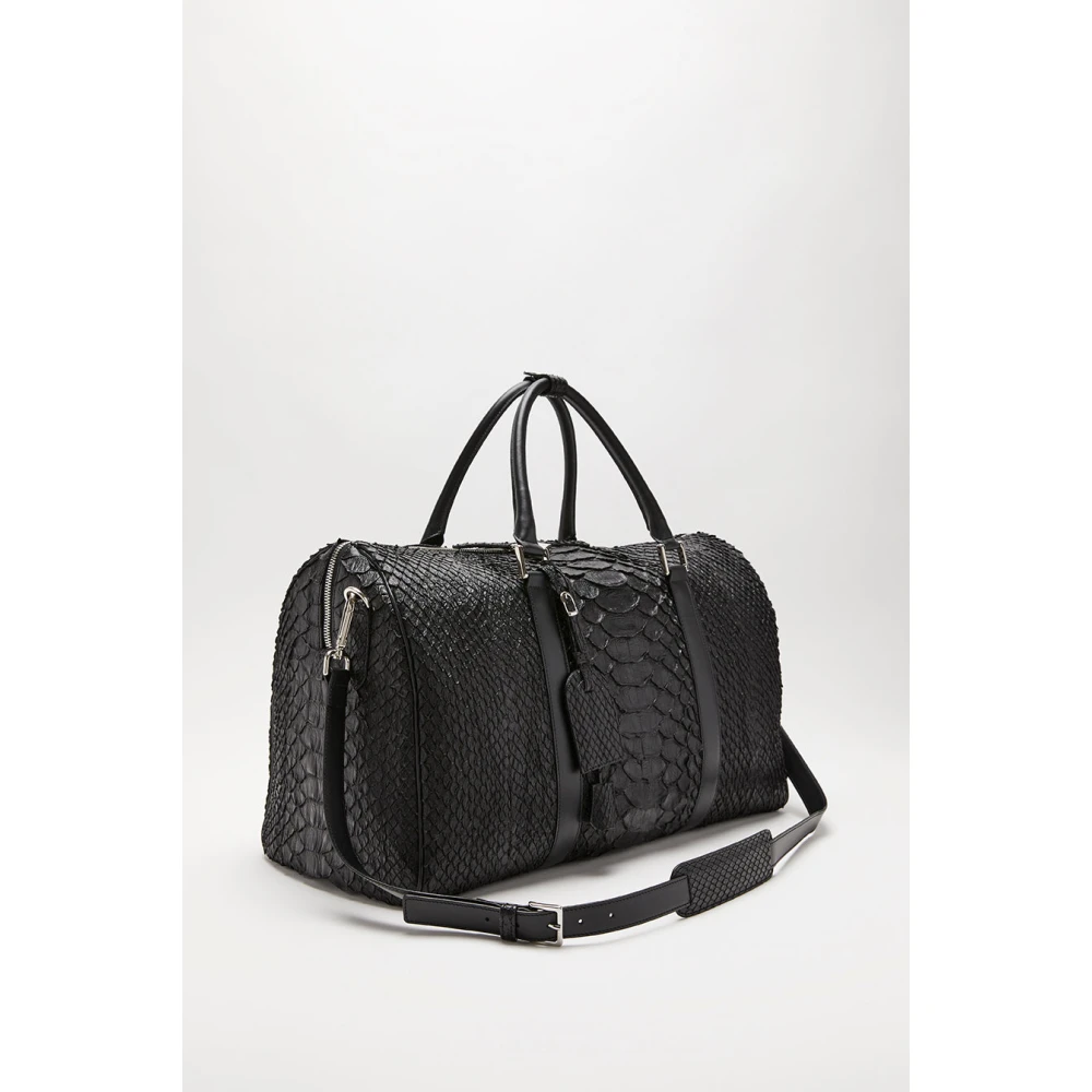 Biagini Python Reistas met Metalen Details Black Heren