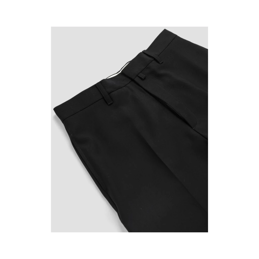 Ambush Zwarte Wol Rechte Snit Broek Black Heren