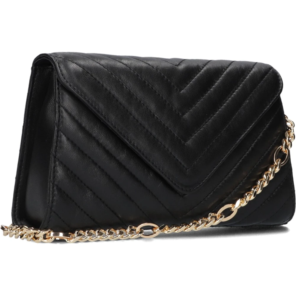 Unisa Zwarte leren schoudertas Zcorin Black Dames