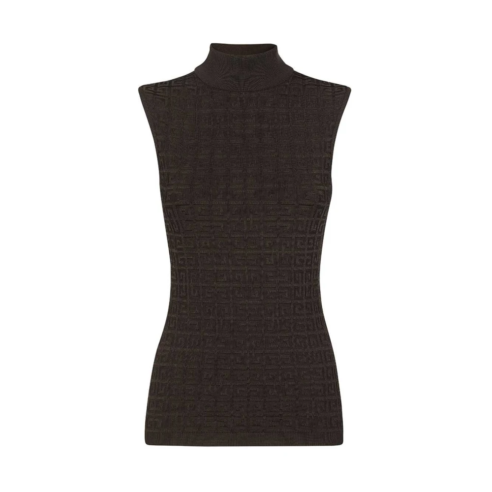 Givenchy 4G Jacquard Mouwloze Top Brown Dames