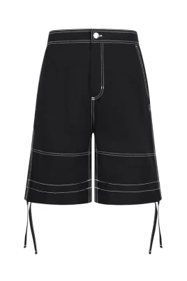 Contrast-stitch Bermuda Shorts