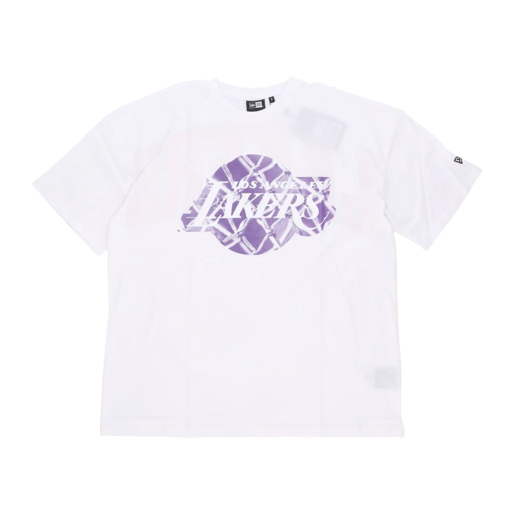 New Era Men's White Nba Infill Logo Tee /Purple - T-Shirts - L - Tops