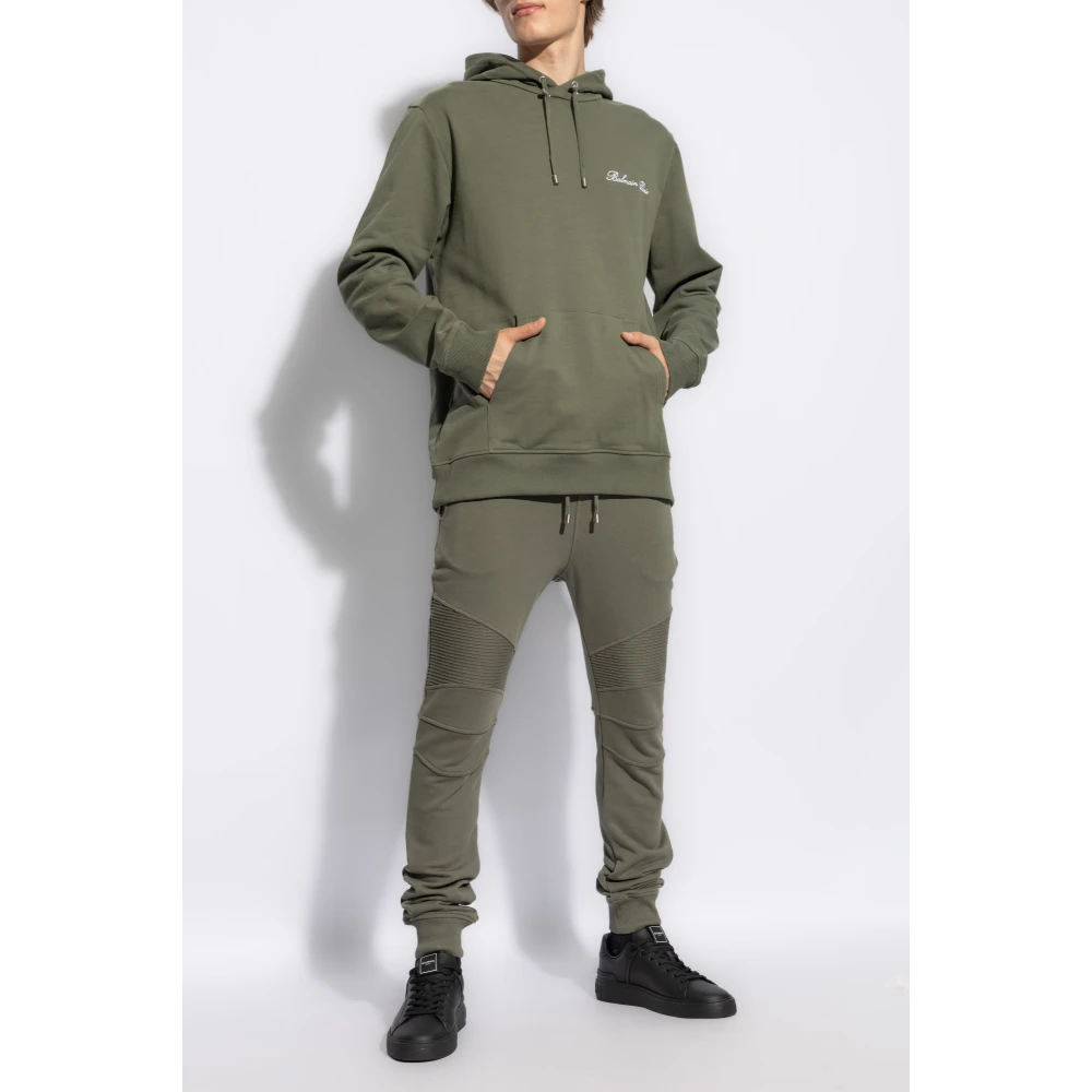 Balmain Sweatshirt met logo Green Heren