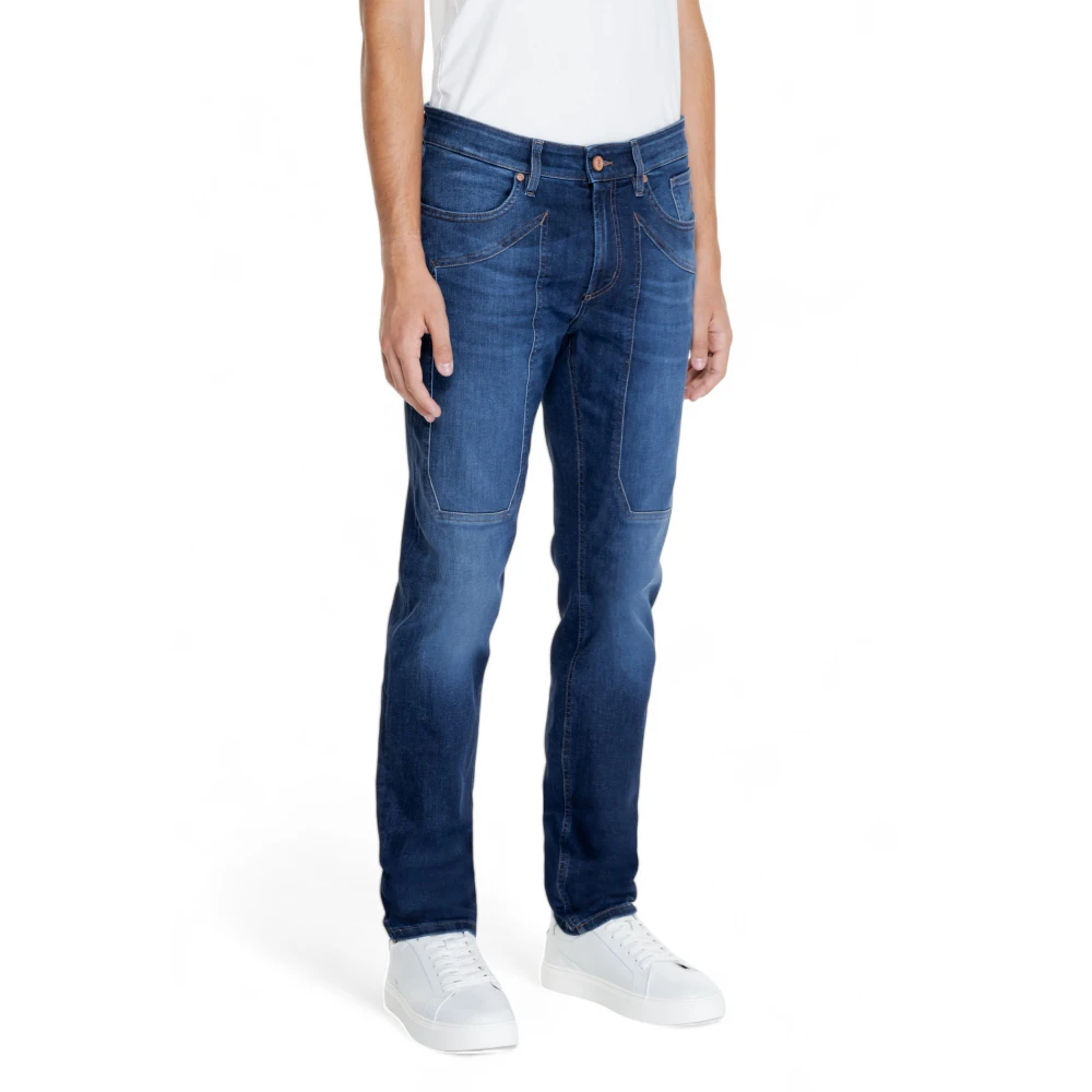 Jeckerson Heren Herfst Winter Katoenen Broek Blue Heren