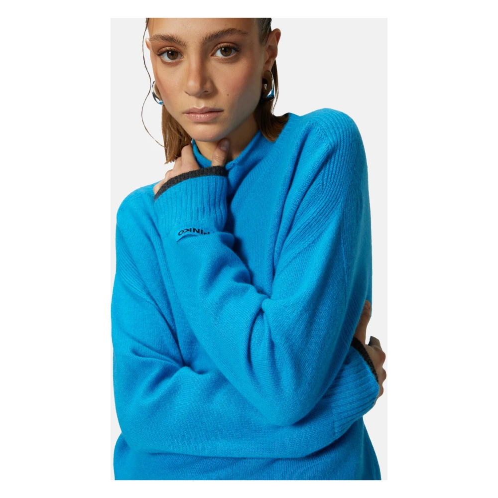 pinko Stijlvolle Gebreide Collectie Blue Dames