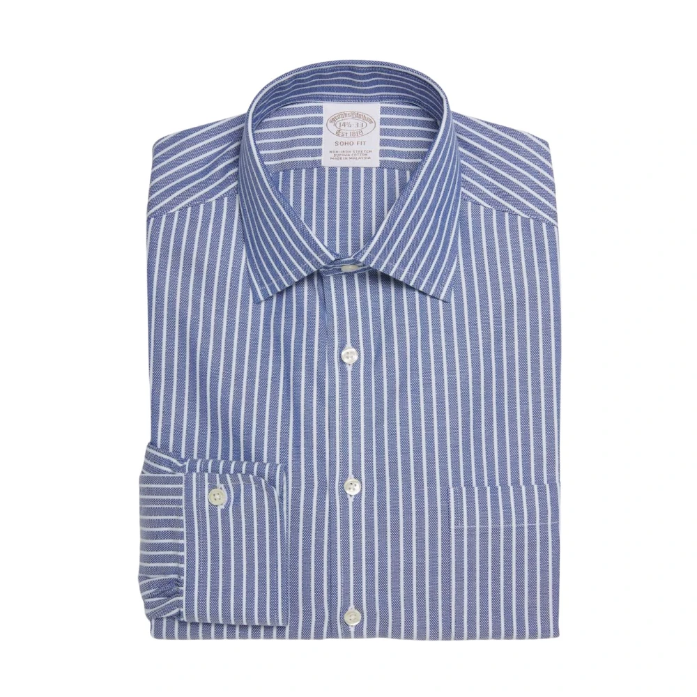 Brooks Brothers Hombre Azul - Soho Camisa Extra-Slim Fit Sin Plancha- Dobby- Cuello Ainsley - Shirts - S
