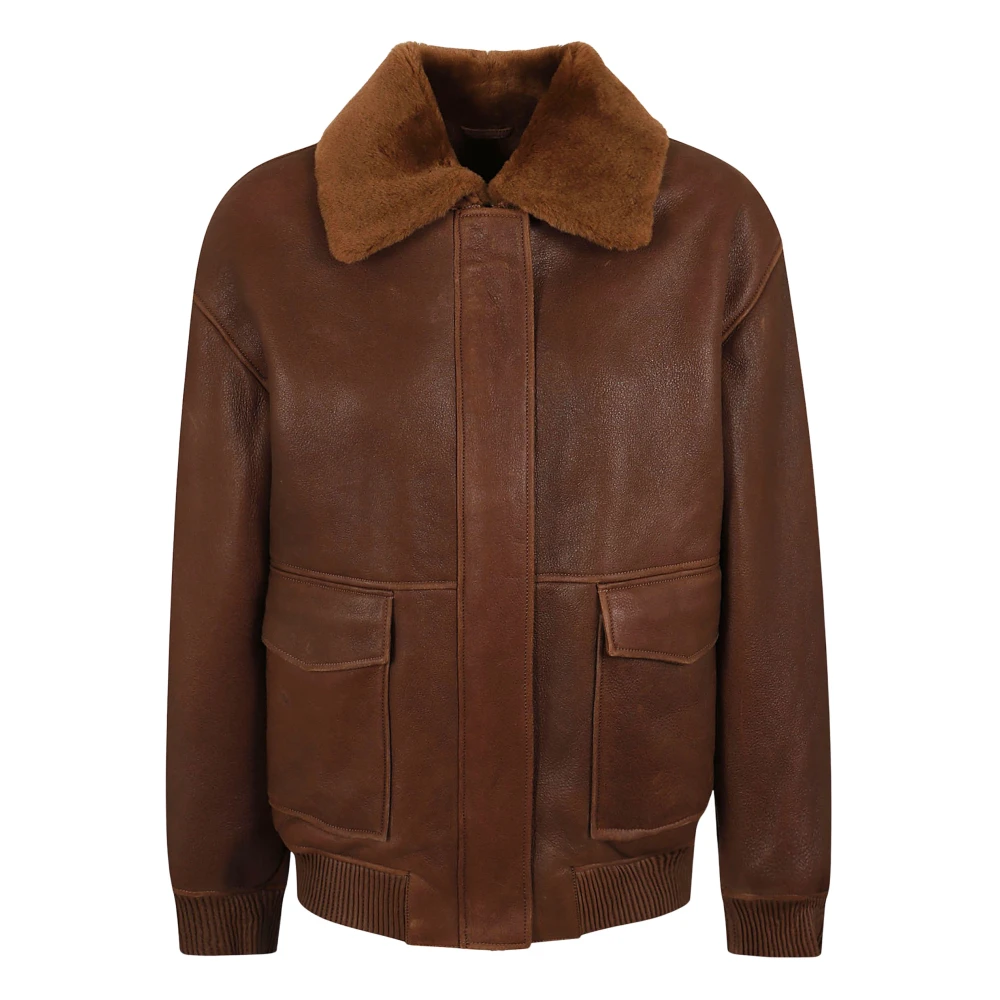 Arma Riley Merino Lacon Vintage - Female - Bomber Jackets - Brown - Xs - Jackets