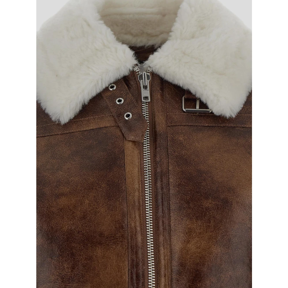 Stand Studio Faux Leather Lorelle Jacket Brown Dames