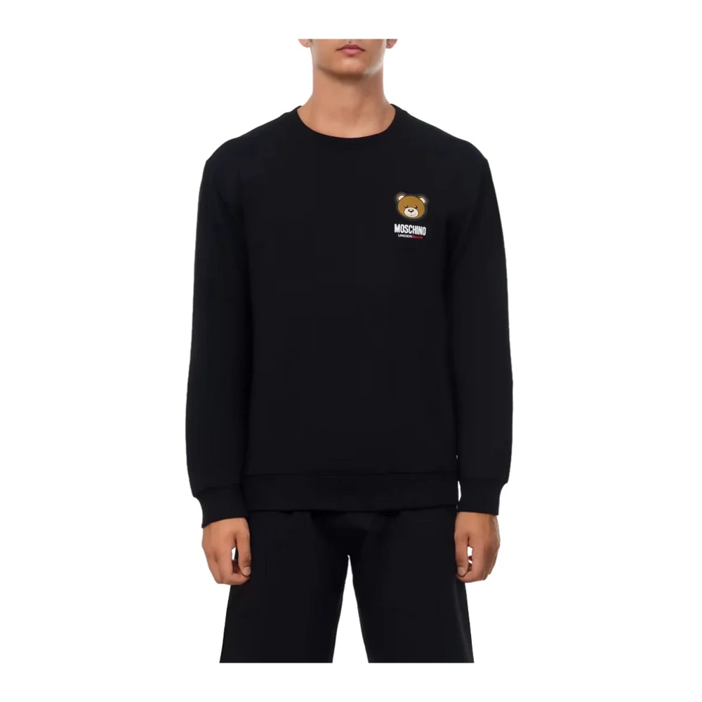 Moschino Katoenmix hoodie stijl sweatshirt Black Heren