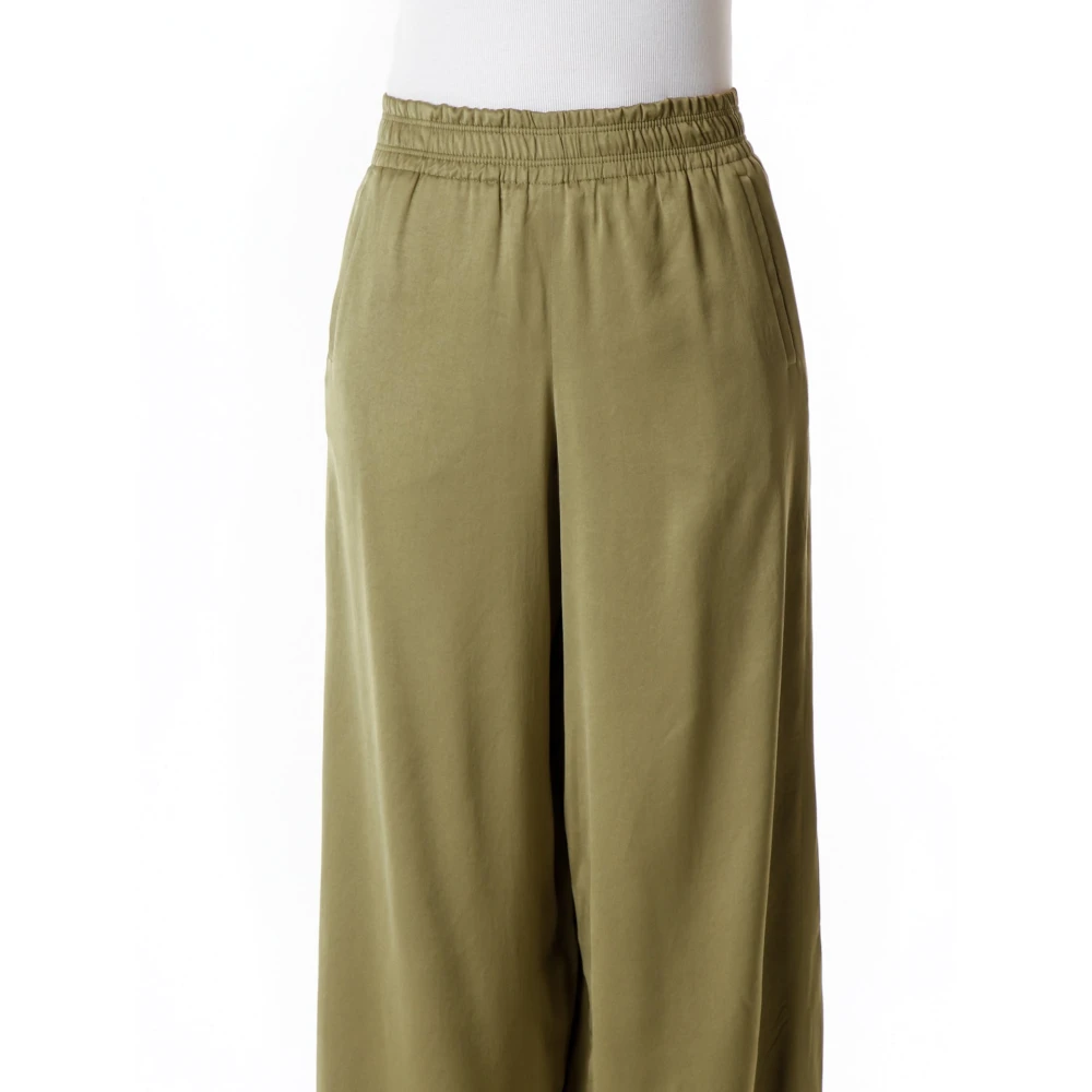 drykorn Elegante Palazzo Broek met Zakken Green Dames