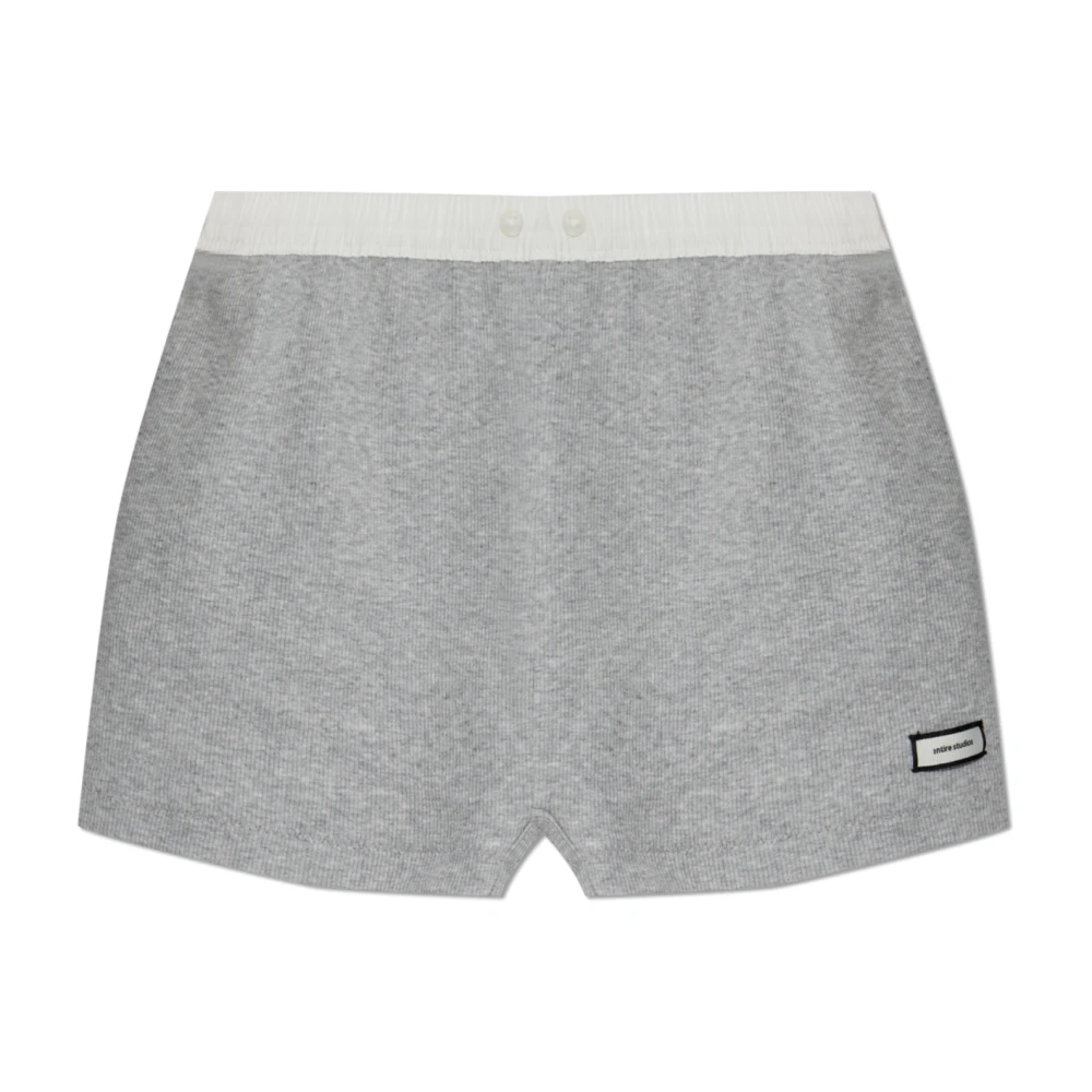 Entire Studios Grå Logo Shorts