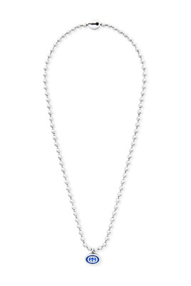 logo-chain-boule-necklace-silver-blue