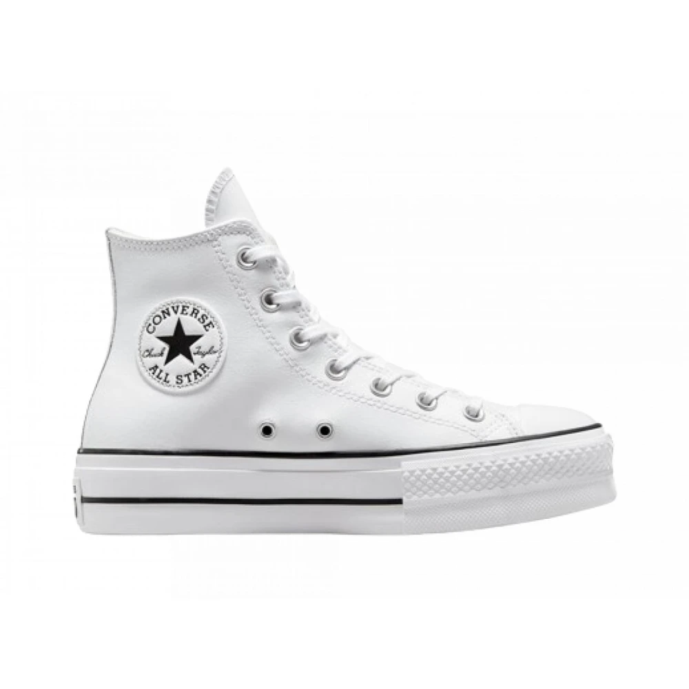 Converse Premium Läder Platform Sneakers White, Flicka