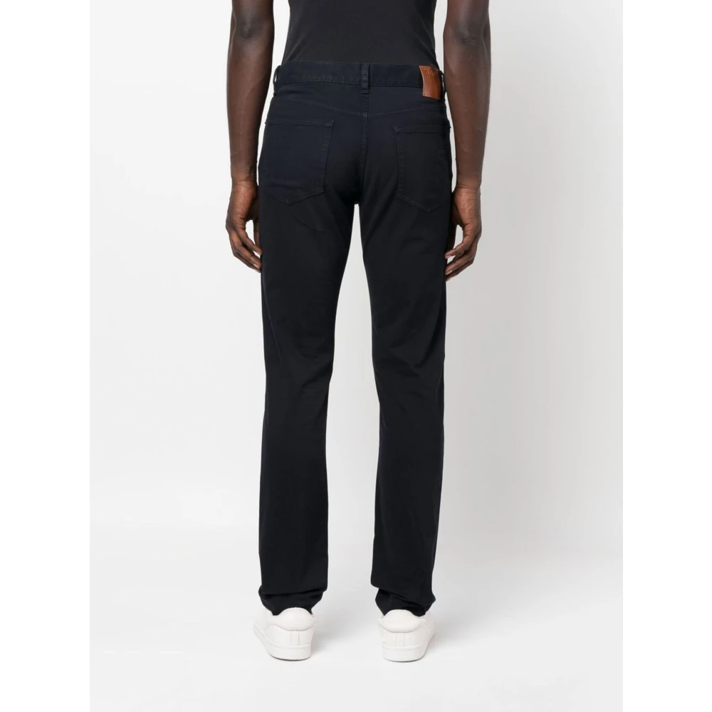 Ermenegildo Zegna Gabardine Stretch Jeans met zakken Blue Heren