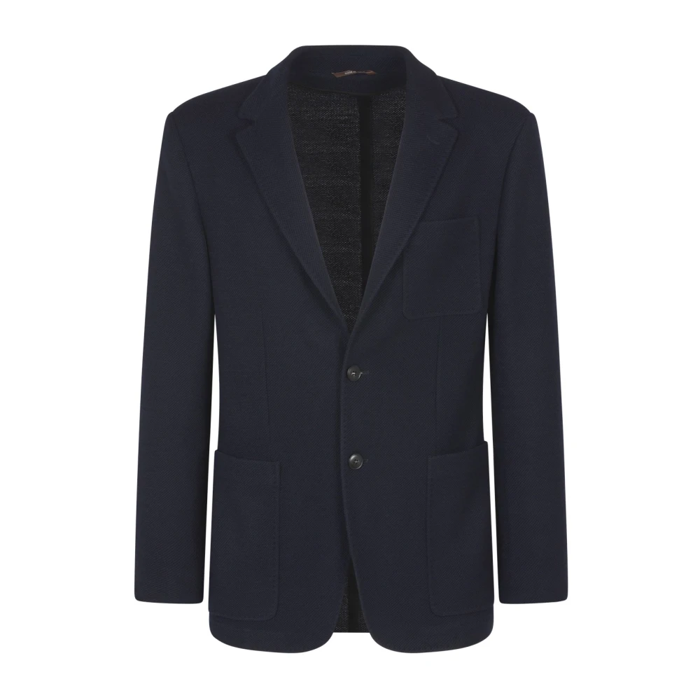 Canali Zwarte Jassen voor Mannen Black Heren