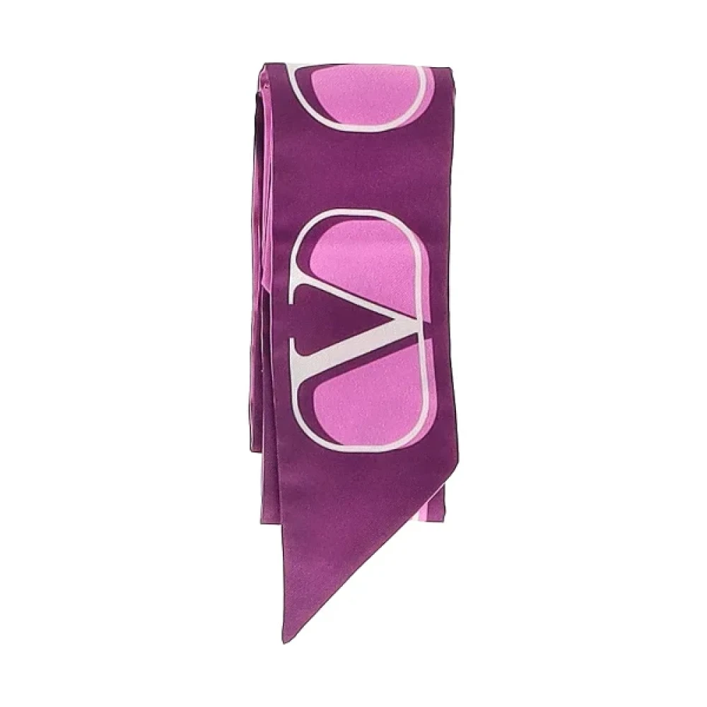 Valentino Vintage Pre-owned Silk scarves Purple Dames