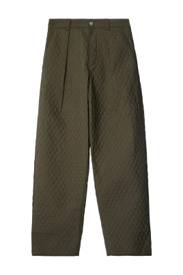 Grön Quiltade Byxor