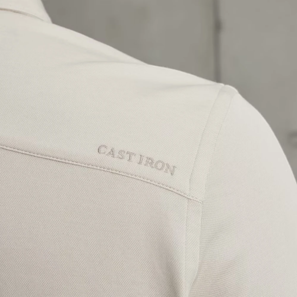 Cast Iron 2 Tone Interlock Jersey Shirt White Heren