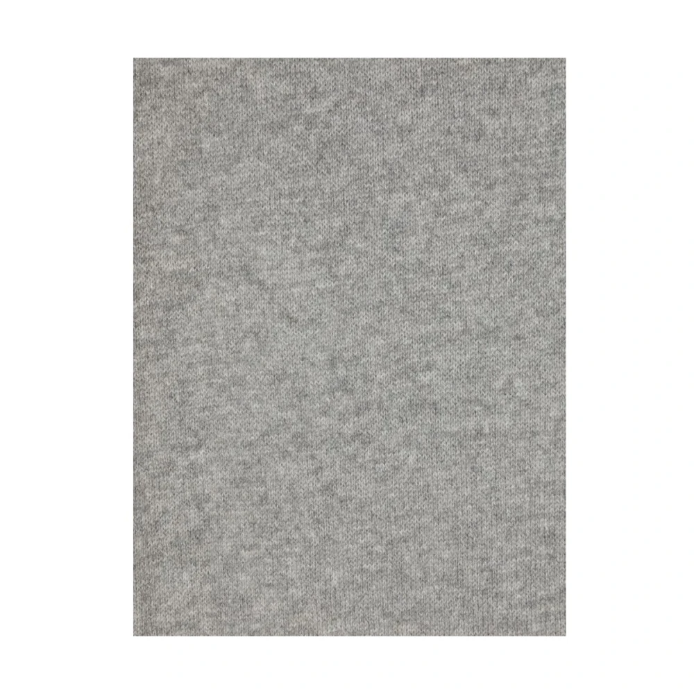 Lady Anne Heather Grey Cashmere Ribbed Knit Scarf Gray Heren