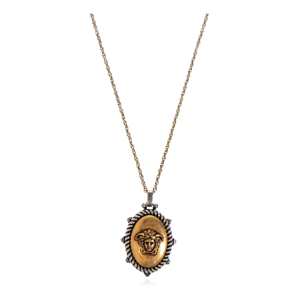 Versace Unisex Geel Accessoires One Size, Leer, Tivoli Ketting