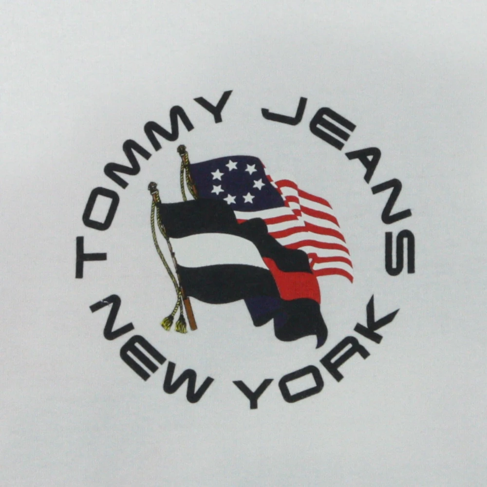 Tommy Hilfiger Vlag Lange Mouw T-shirt Cloud Dancer White Heren