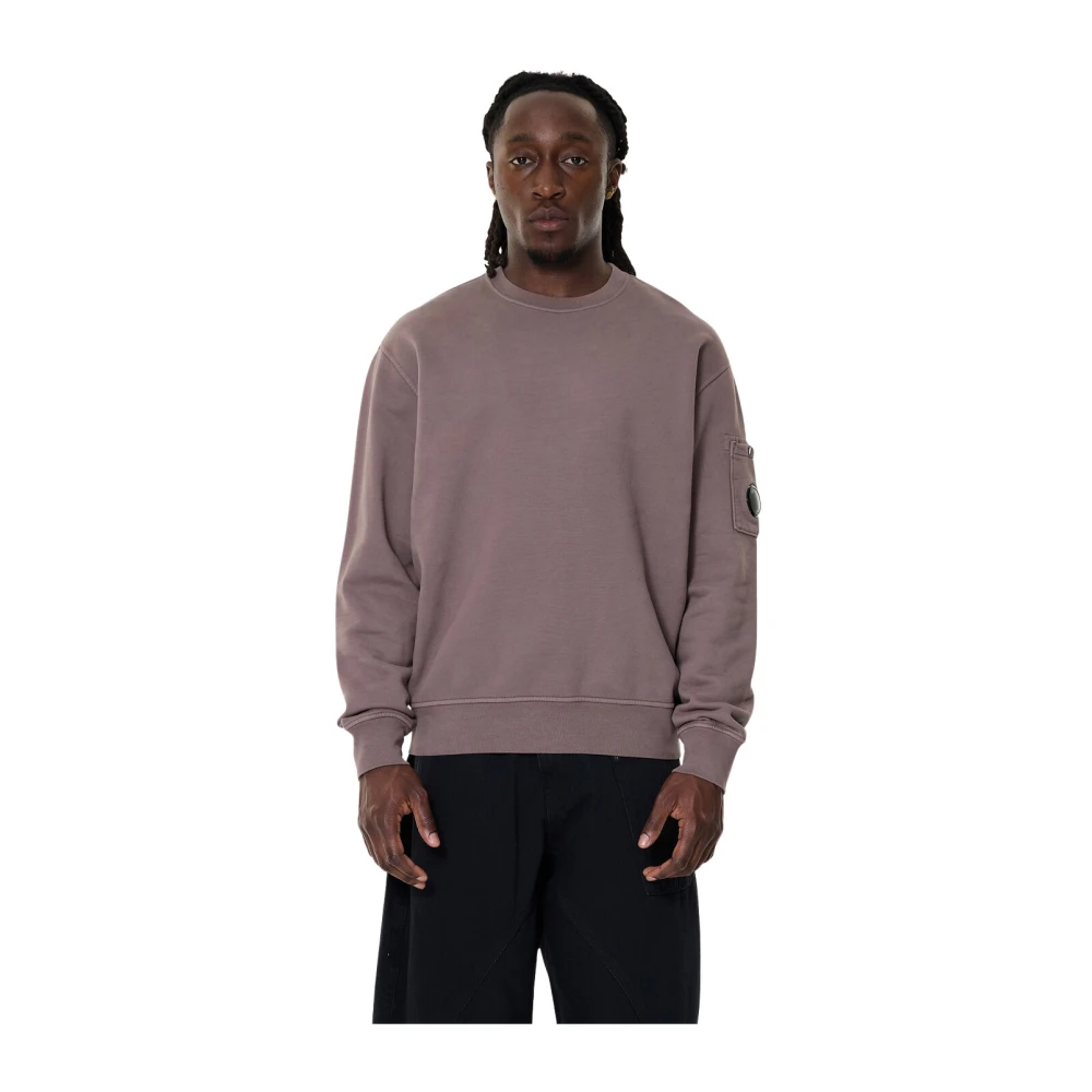 C.P. Company Diagonaal Mesh Fleece Sweatshirt Purple Heren