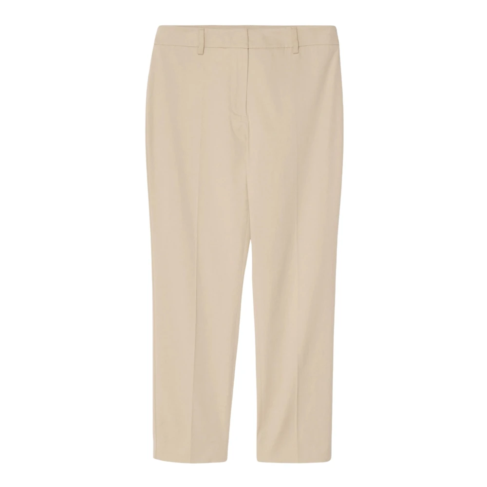 Weekend Max Mara Women's Beige Slim Fit Cropped Trousers
