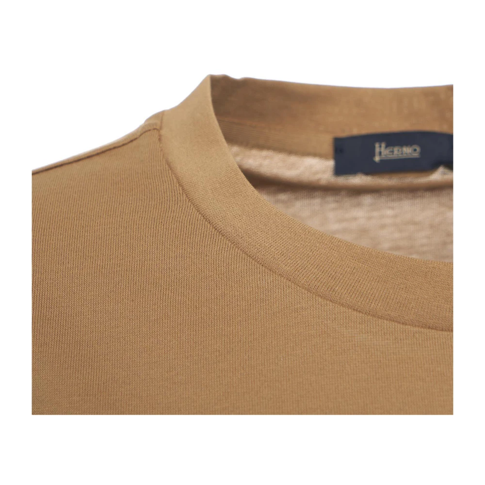Herno Bruine T-Shirts Polos voor Heren Brown Heren