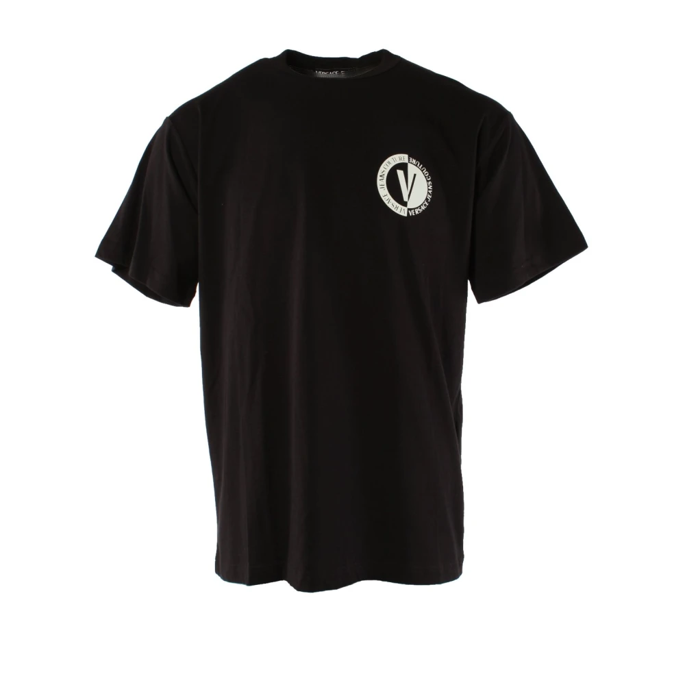 Versace Men's Black Cotton T-Shirt For - T-Shirts - S - Tops