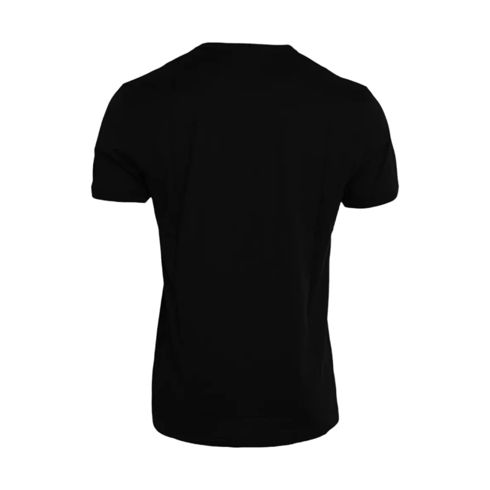 Dolce & Gabbana Zwart Katoenen T-shirt met Ronde Hals en Korte Mouwen Black Heren