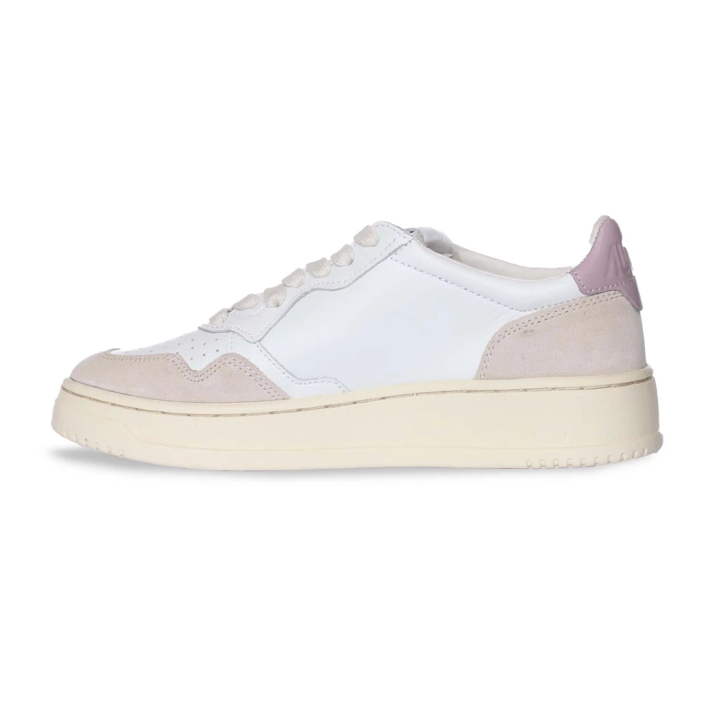 Autry Roze Suède Sneakers White Dames