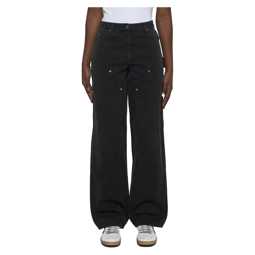 Golden Goose Zwarte Distressed Jeans met Klassieke Stijl Black Dames