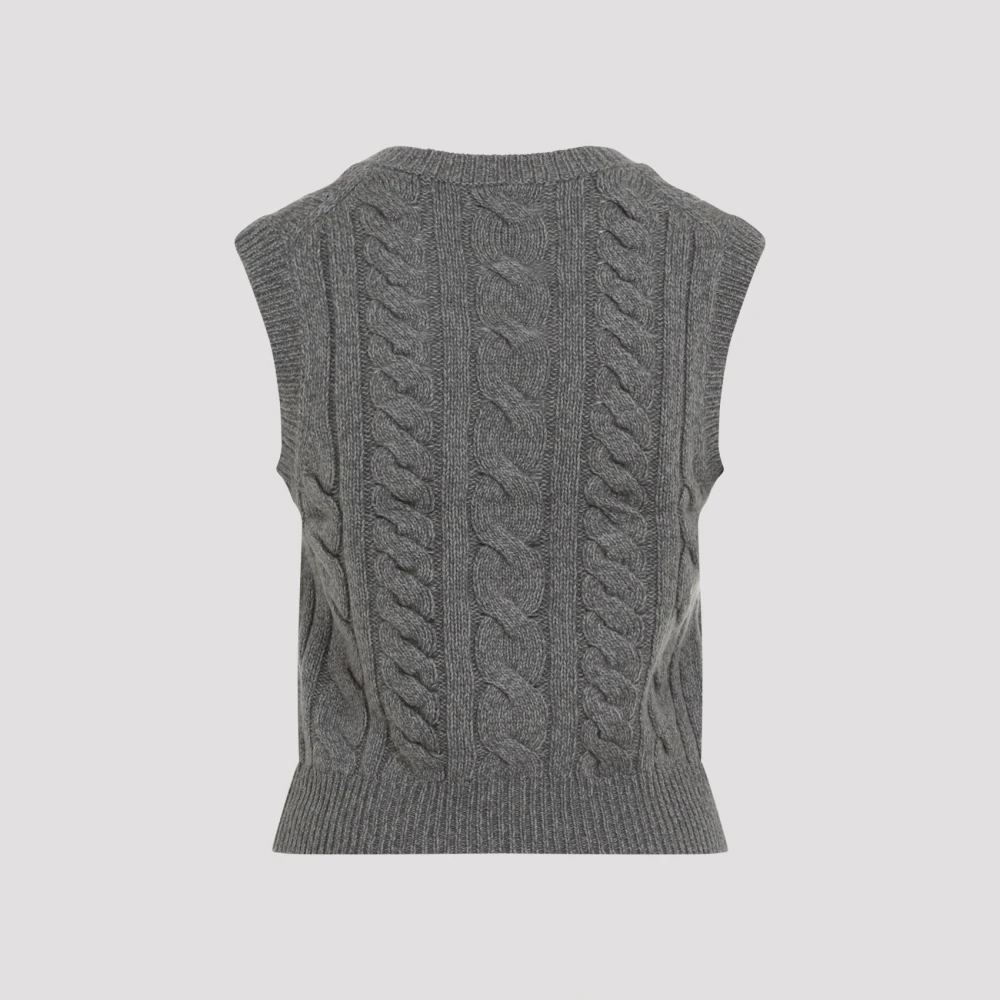 Gabriela Hearst Luxe Grijze Cashmere Sweater Aw24 Gray Dames