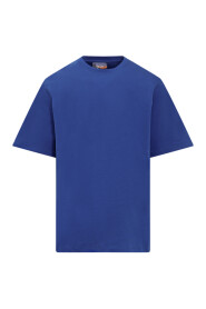 Elektryczna niebieska bawełniana koszulka oversize
