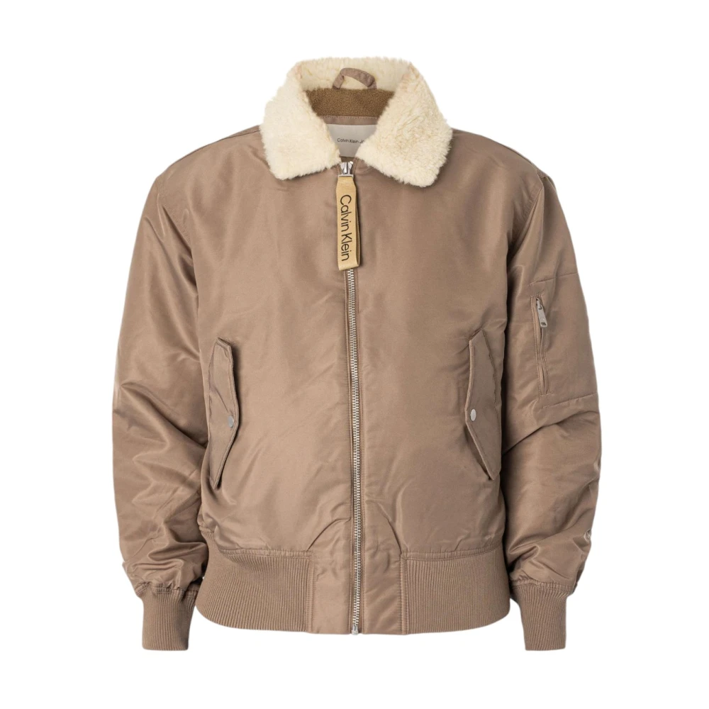 Calvin Klein Jeans Beige Aviator Bomberjack Beige