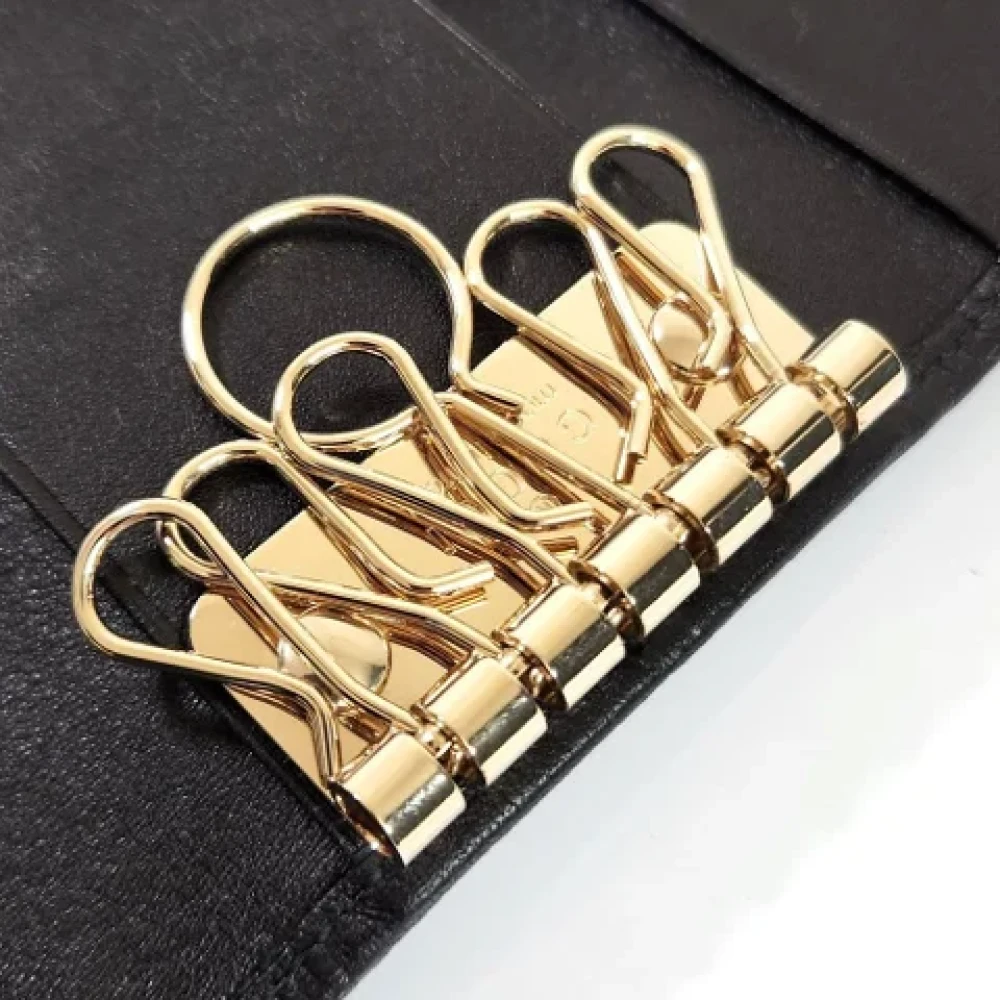 Gucci Vintage Pre-owned Leather key-holders Black Dames
