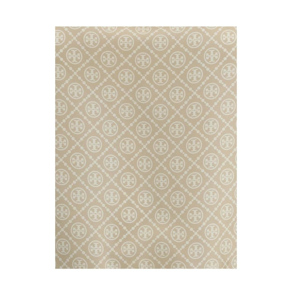 TORY BURCH Zijden Voorkant Gebreid Poloshirt Beige Dames