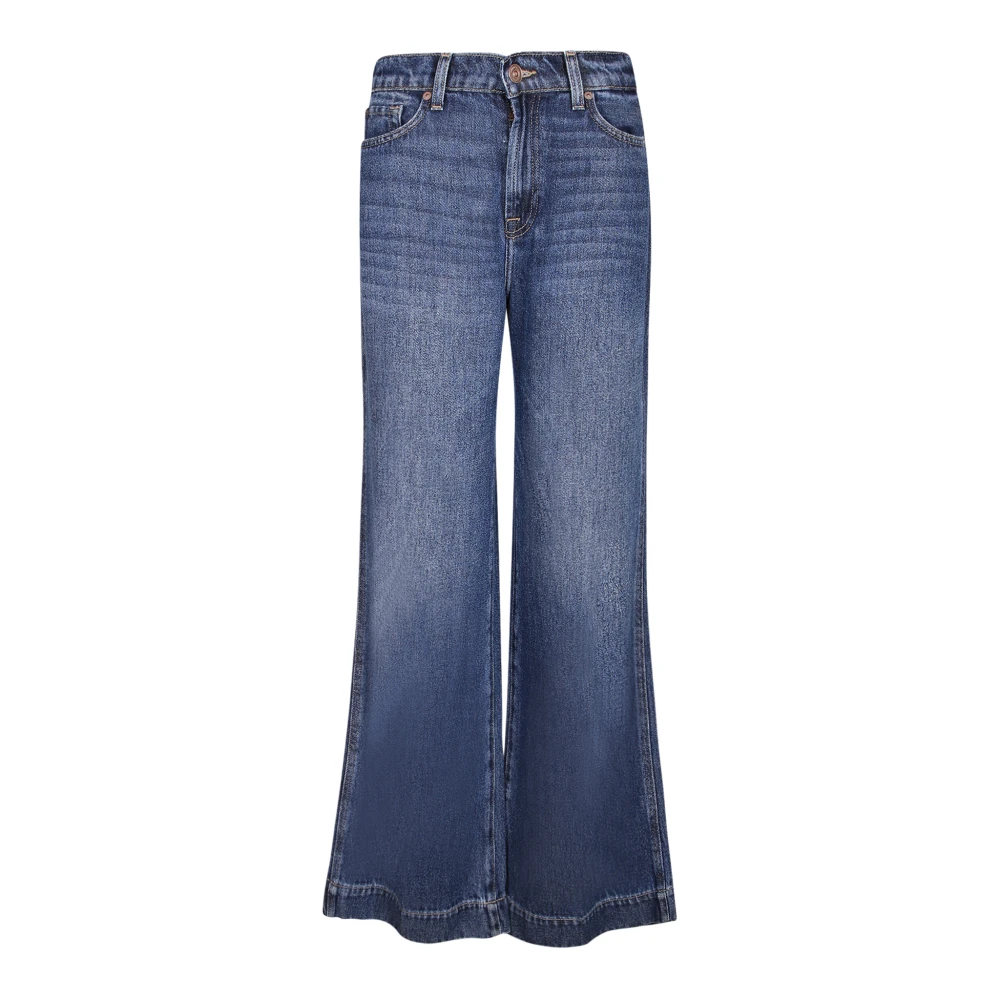 7 For All Mankind Blue Flare Jeans, Female, W28, Modern Dojo Jeans